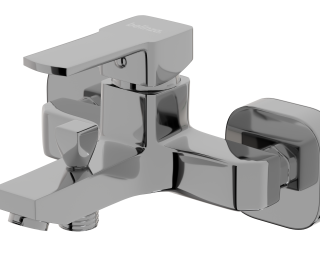 Douchekraan CUBIC | CHROME inclusief aansluitslangen