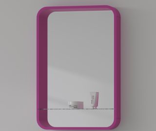 Twist | Spiegel fuchsia 75×60